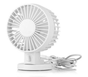 double blade fan white